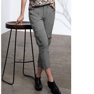 Go by Go Silk Iconic Utility Pant Gray Cargo Sz 8